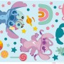 Komar Deko-Sticker Stitch World mit Stitch, Angel, Sternen und Planeten für die Wanddekoration.