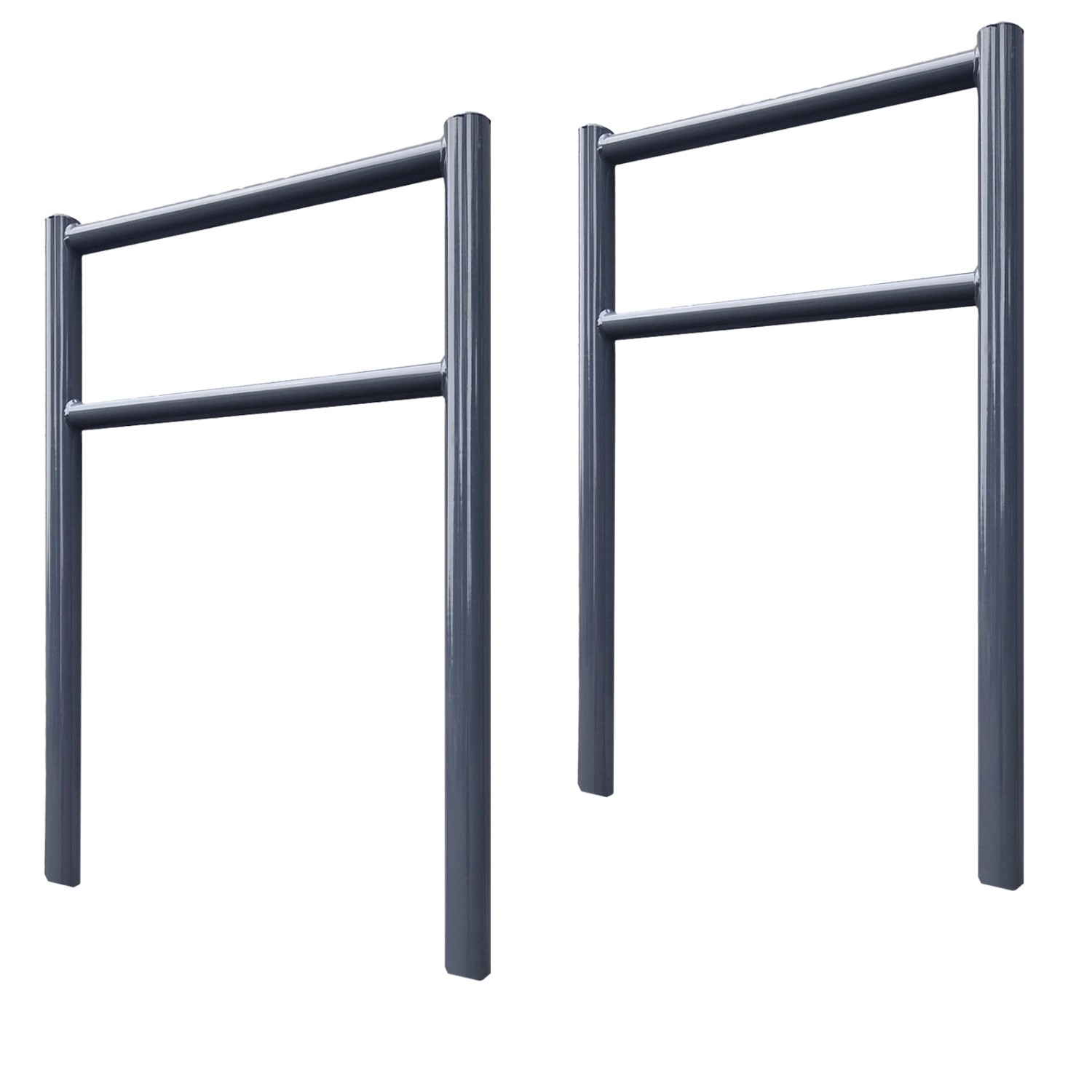 TRUTZHOLM 2x Fahrradanlehnbügel 115x75 cm Stahl Durchmesser 60 mm Typ H Pulverbeschichtet