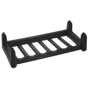 Schwarzes, stapelbares Tontarelli Flaschenregal Cover Line für 6 Flaschen.