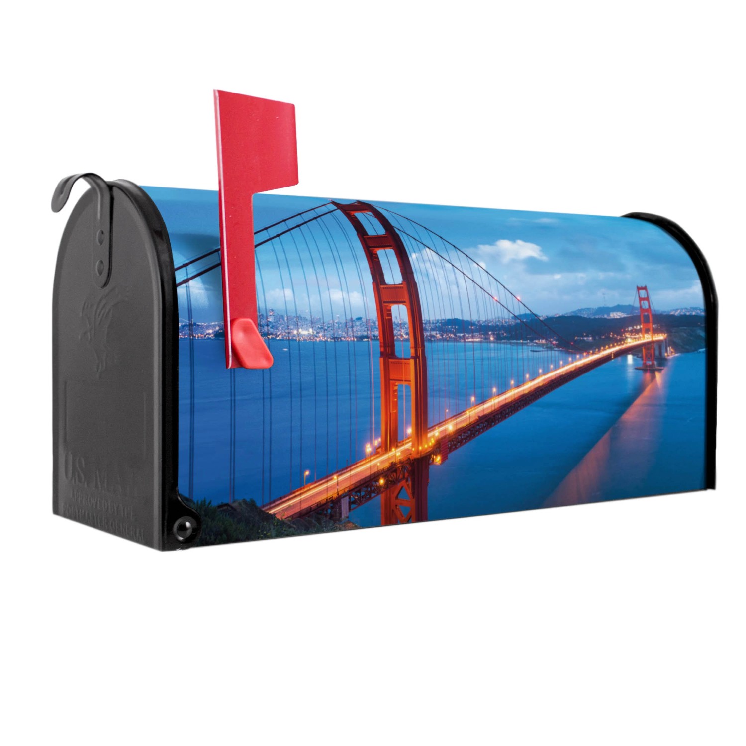 Banjado Amerikanischer Briefkasten Schwarz 48x22x16cm US Mailbox Letterbox günstig online kaufen