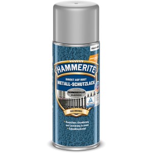 Hammerite Metall-Schutzlack Spray, Silbergrau Hammerschlag, 400ml Dose.