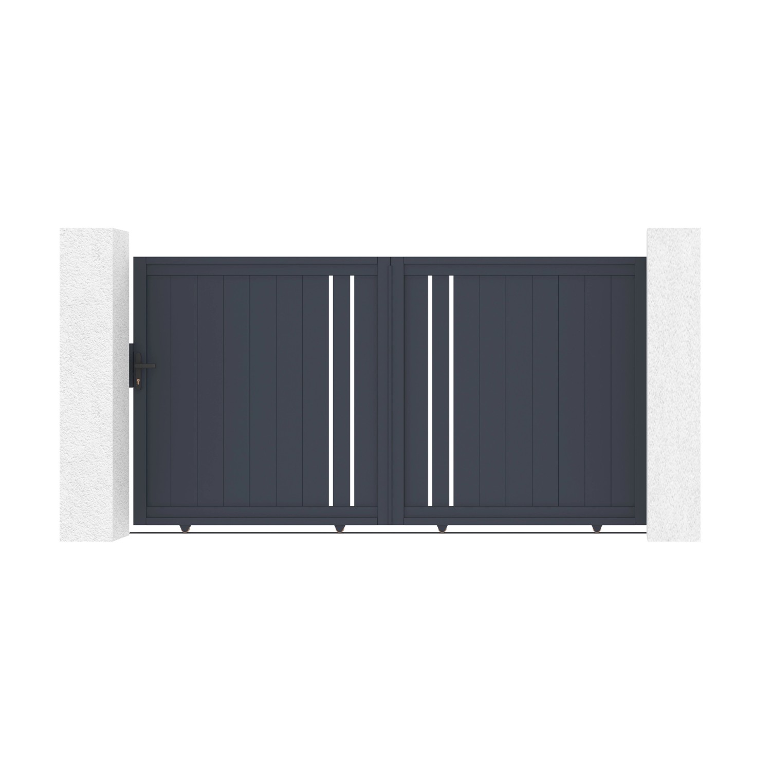 Casanoov Schiebetor Aus Aluminium 3M Giona H 160Cm Grau günstig online kaufen