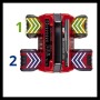 Einhell Power X-Change Power X-Quattrocharger 4 A Ladegerät mit vier Akku-Steckplätzen.