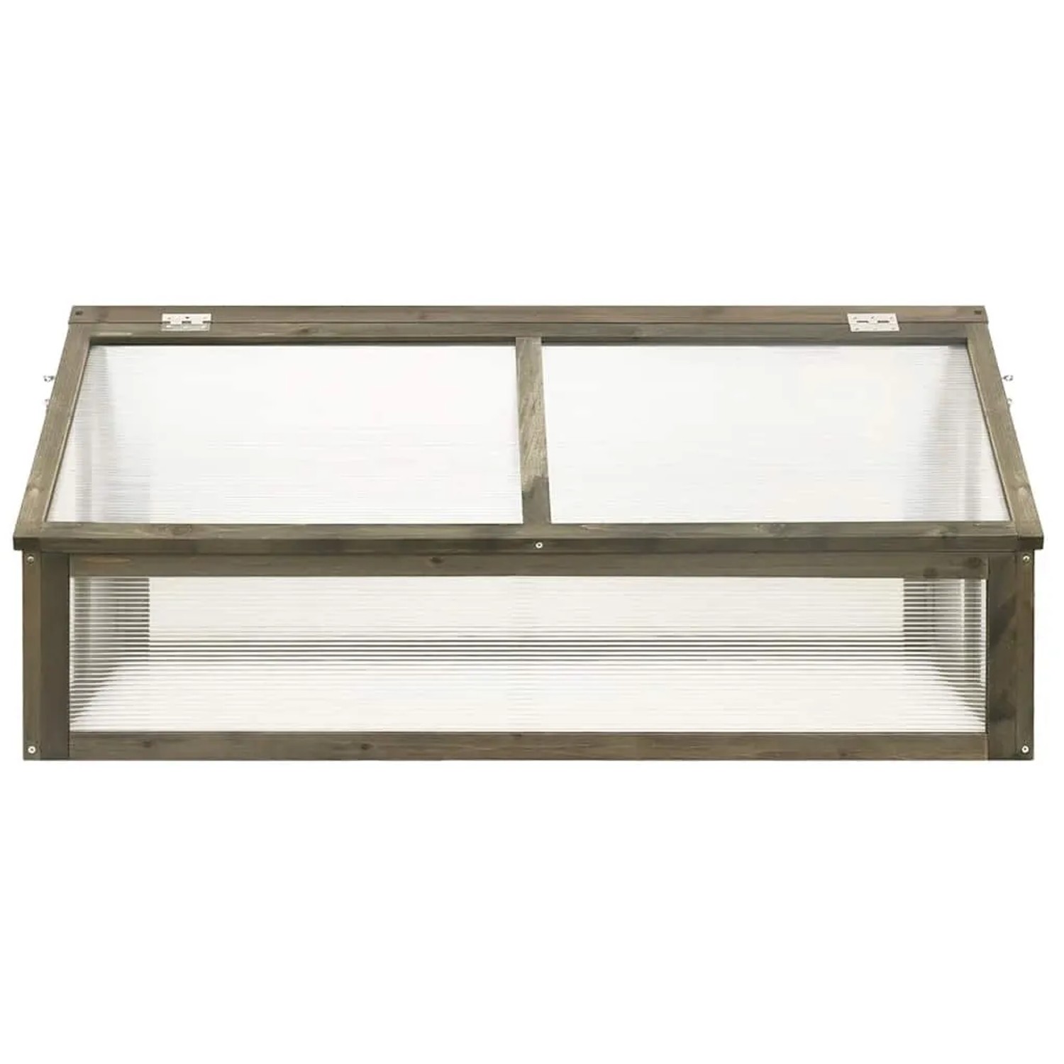 vidaXL Gewächshaus Grau 114x80x50 cm Tannenholz 316416_3