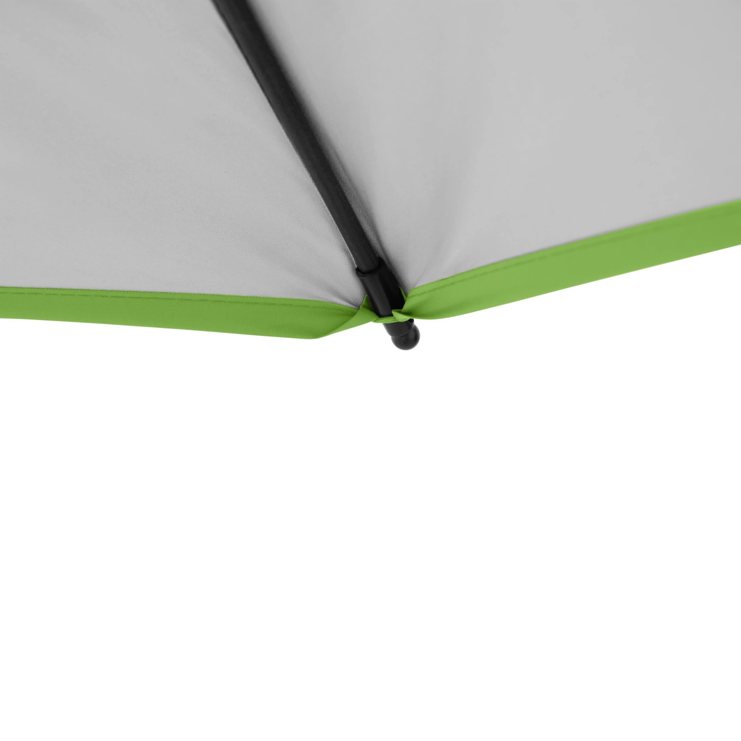Detailaufnahme: Doppler Strandschirm Windprofi Neo 200, grüne Umrandung, Unterseite.
