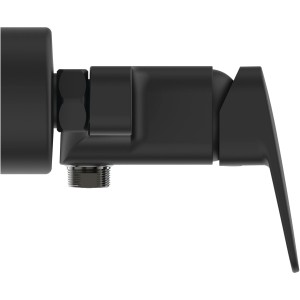 Ideal Standard Ceraplan Duscharmatur Aufputz, Schwarz Matt, Detailansicht.
