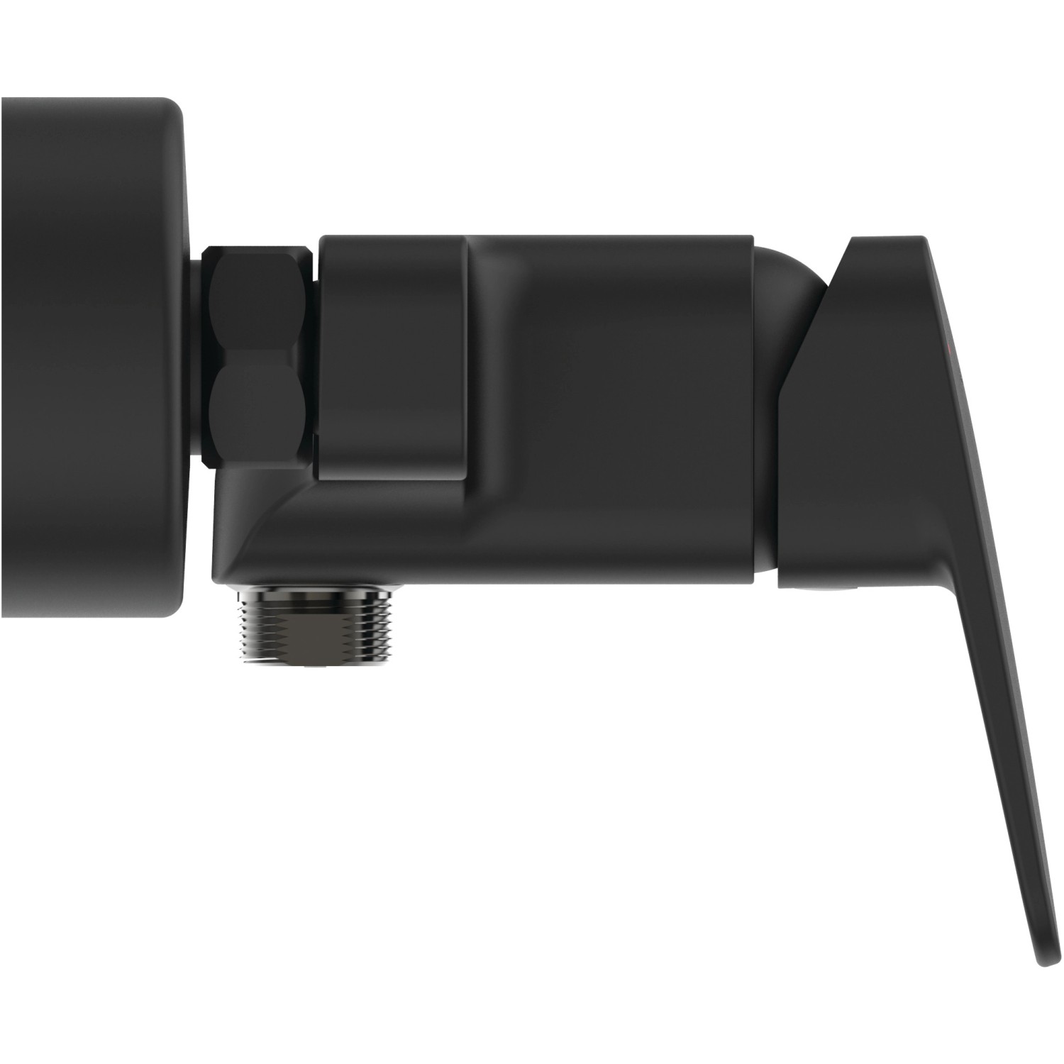 Ideal Standard Ceraplan Duscharmatur Aufputz, Schwarz Matt, Detailansicht.