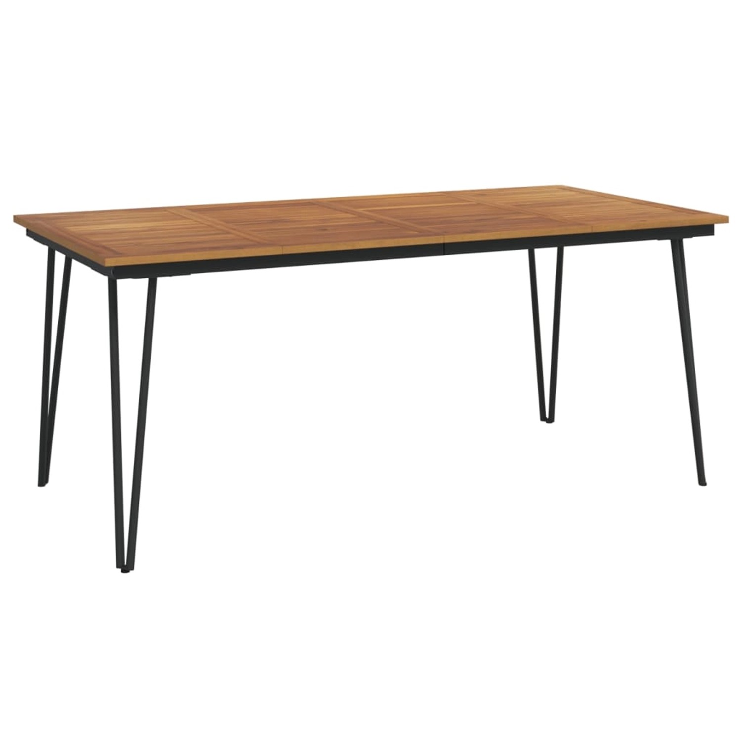 vidaXL Gartentisch Haarnadel-Tischbeine 180x90x75 cm Akazie Massivholz 319521