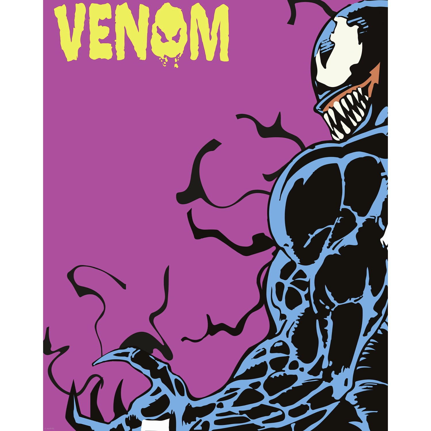 Komar Wandbild Marvel Venom Colourful Stare 40 cm x 50 cm Rosa günstig online kaufen