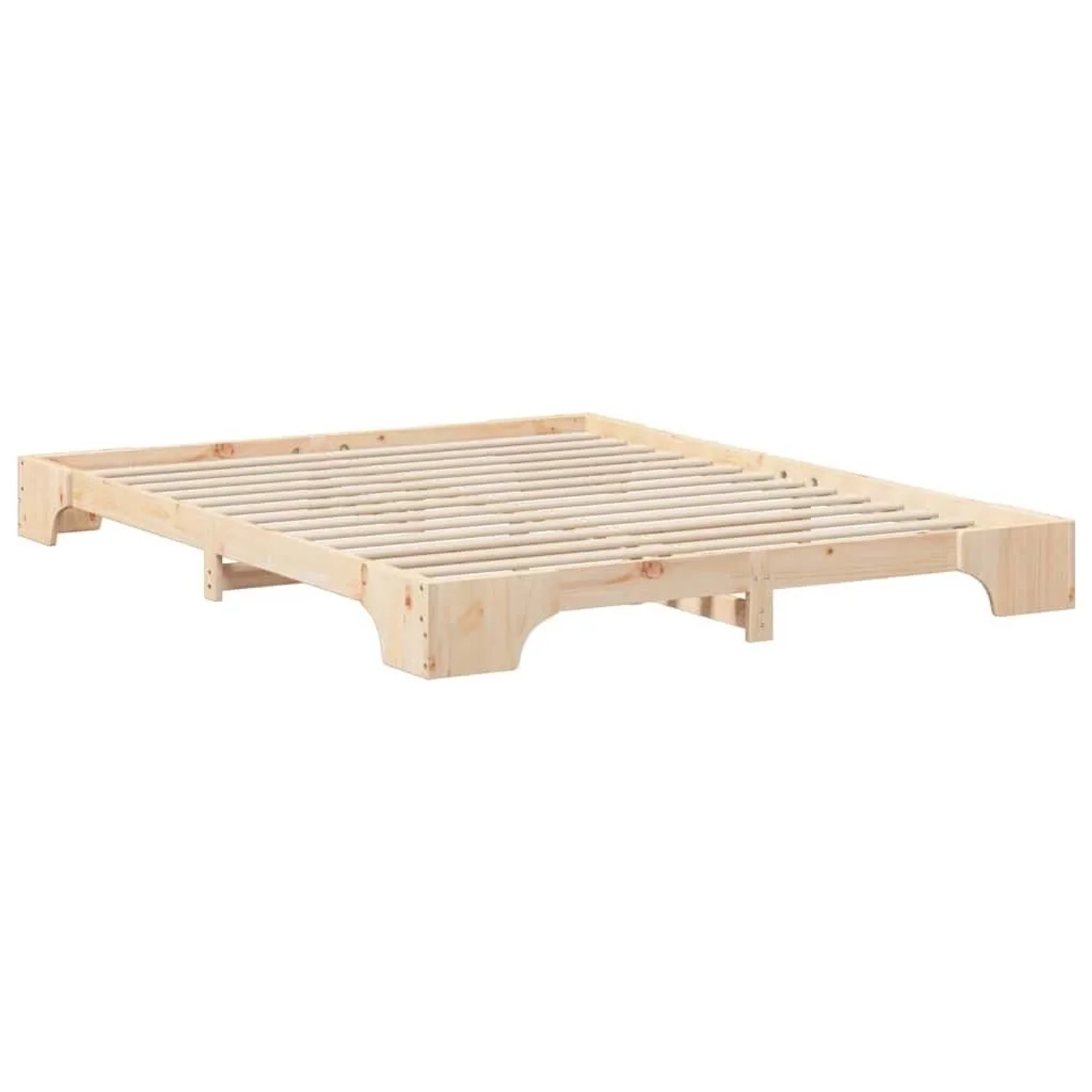 vidaXL Bettrahmen Braun 160 x 220 cm Massives Kiefernholz 872923