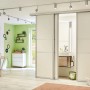 Paulmann URail Schienensystem mit Spot Tube in Chrom matt im Wohnraum.