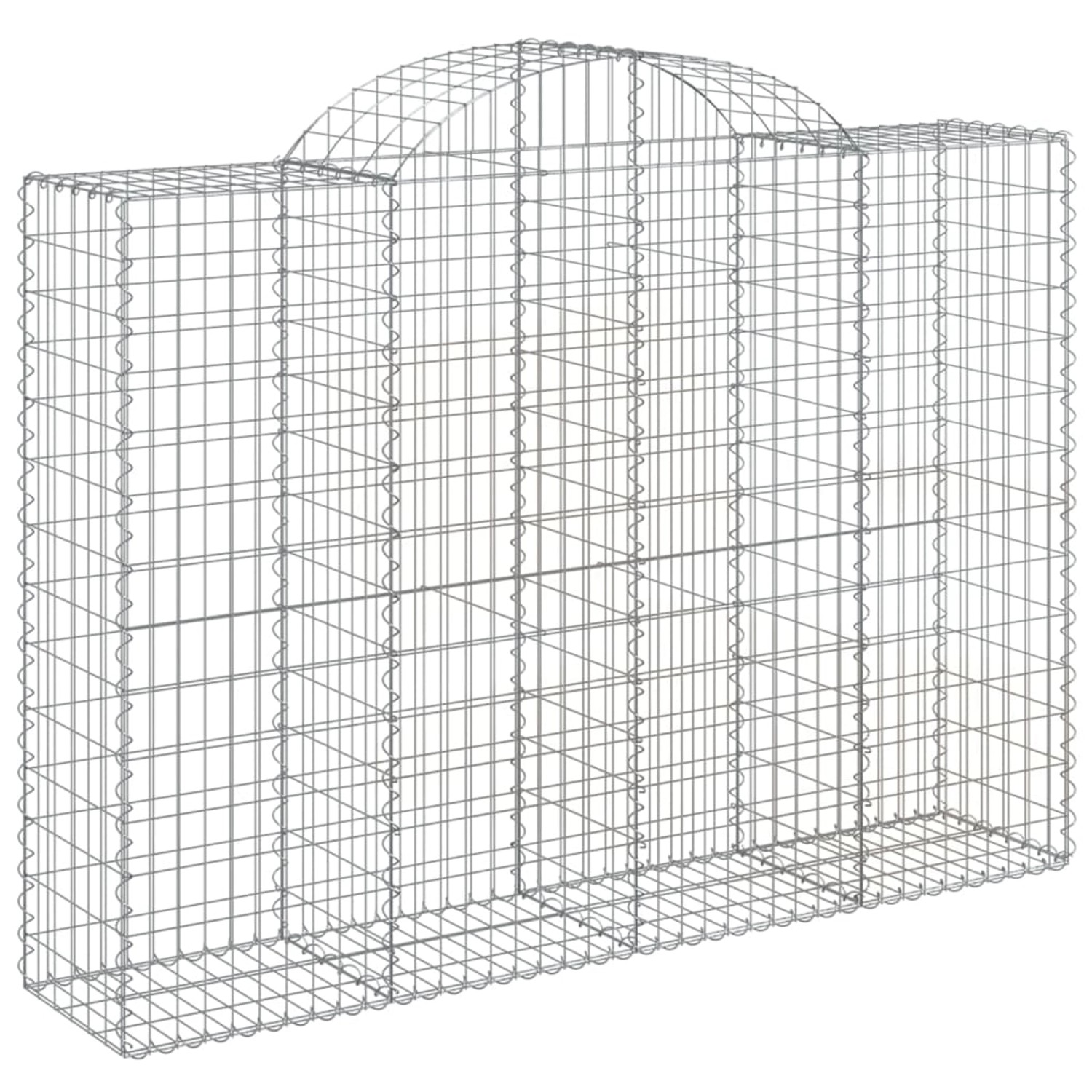 vidaXL Gabionen mit Hochbogen 9 Stk 200x50x140/160cm Eisen 1669115