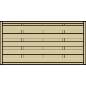 Sichtschutzzaun Hamburg, druckimprägniert, 90x180cm, Holzzaun für den Garten.