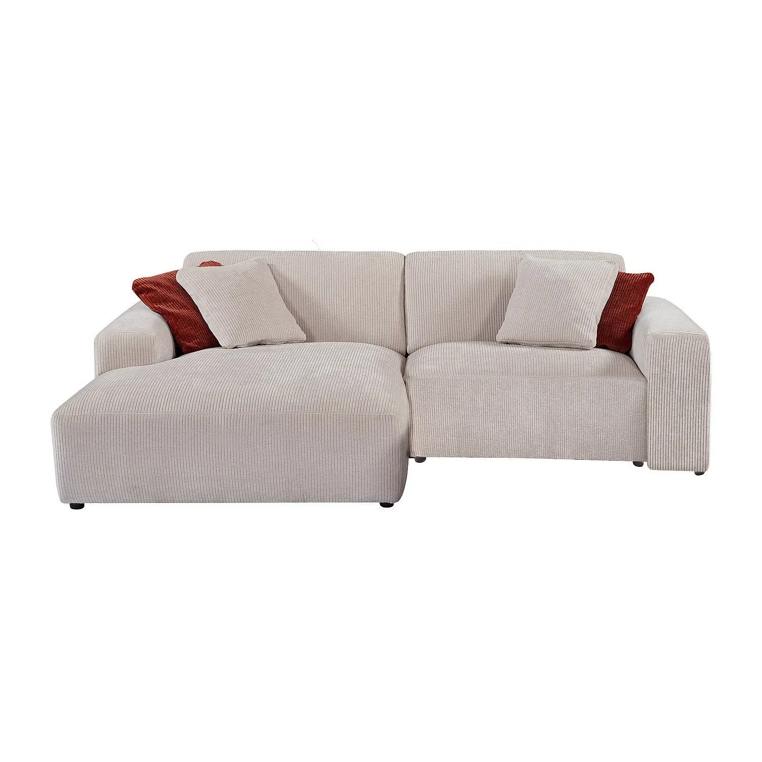 Vente-unique Sofa Ohne Schlafmöglichkeit Tirono Beige 254 cm