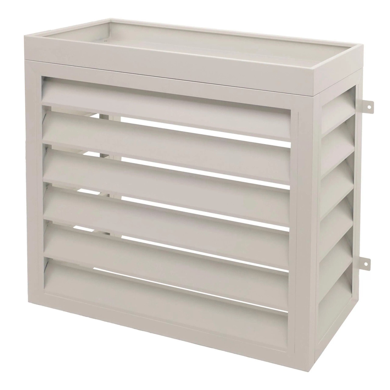 MCW Verkleidung Für Klimaanlage/Wärmepumpe O43 Metall 80x90x38cm Grau-Weiß