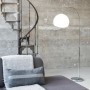 QAZQA Moderne Bogenlampe Chrom mit Weißem Schirm Arc Basic_2