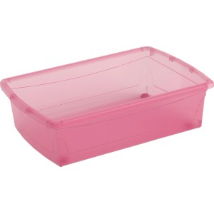 Fuchsia Aufbewahrungsbox Home XM mit Rollen, stapelbar und vielseitig.