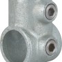 T-Stück 90° Silber verzinkt, 2,7 cm Durchmesser für Stahlrohr Möbelbau.