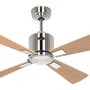 CASAFAN Eco Neo III Deckenventilator, Chrom gebürstet, Ahorn/Buche Flügel, 92cm.