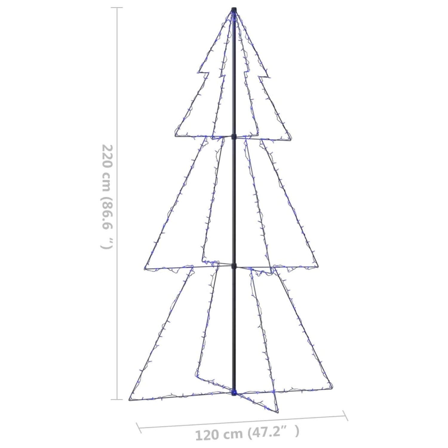 LED Weihnachtsbaum 300cm Blau - 310 LEDs Mit 8 Lichteffekten