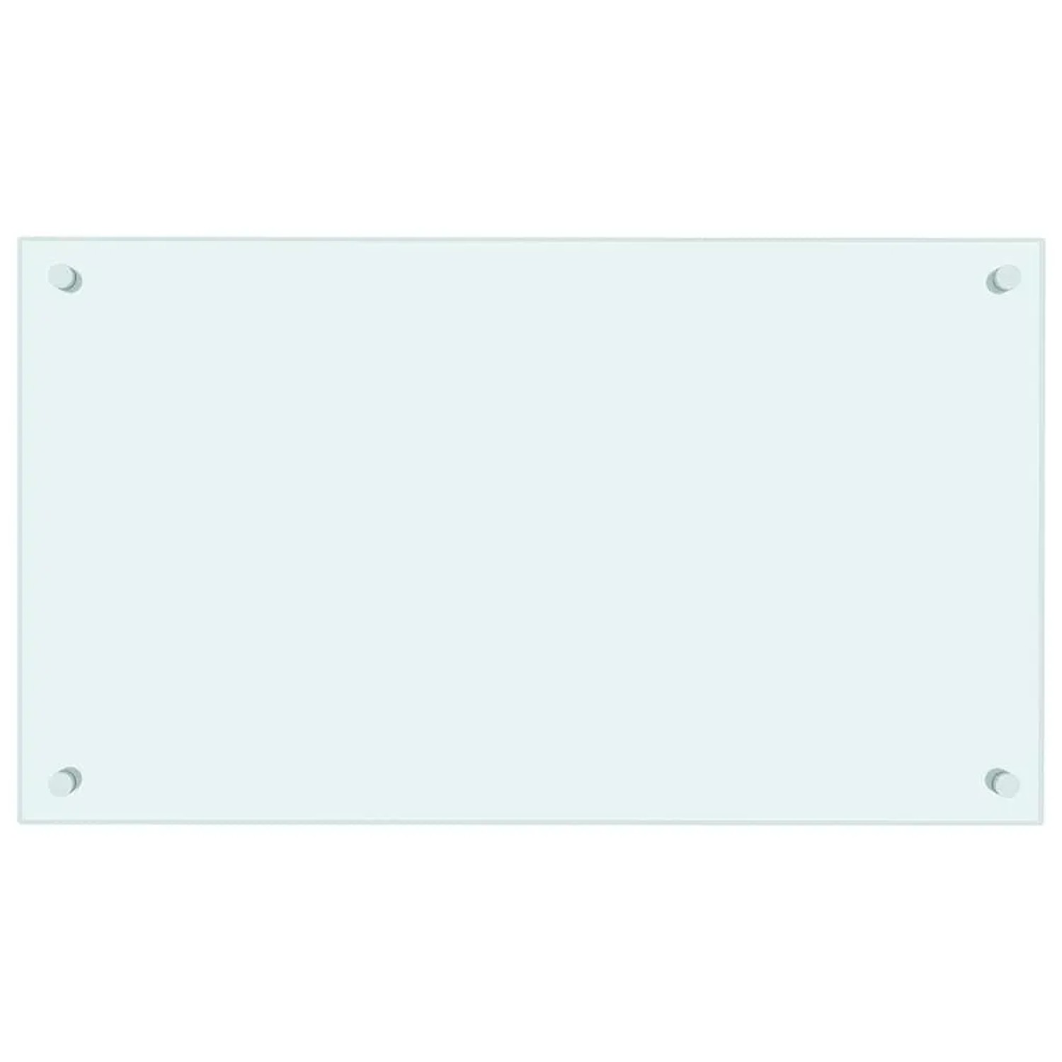 DELUKE Küchenrückwand Glas 70x40cm Weiß Wandverklediung Küche Wandschutz Spritzschutz Herdspritzschutz Glasplatte