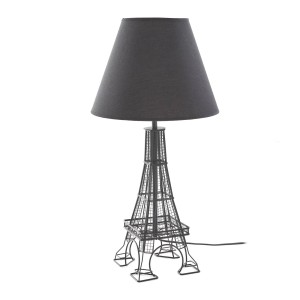 Lindby Tischlampe Croia 10013059 Design Modern in Schwarz aus Textil 1-flammig E27 Wohnzimmerleuchte