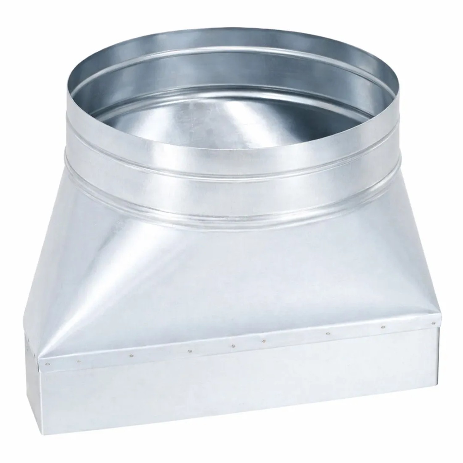 Subtiel Flachkanal Adapter 250 x 50 mm Auf Ø 200 mm Symmetrisch