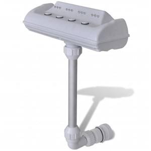 vidaXL LED Pool Springbrunnen, weiß, mit 4 Düsen und 12 LEDs für Farbwechsel.