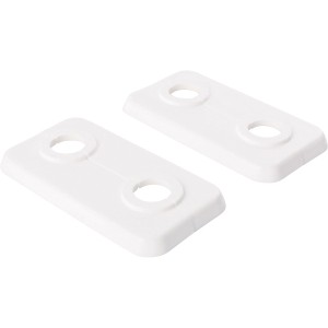 Sanitop-Wingenroth Doppel-Klapprosetten, 15 mm, weiß, 2er Set für Heizungsrohre.