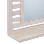 Relaxdays Badspiegel mit Ablage Walnussholz Glas Weiß 70 cm x 50 cm x 12 cm 3,2 kg_5