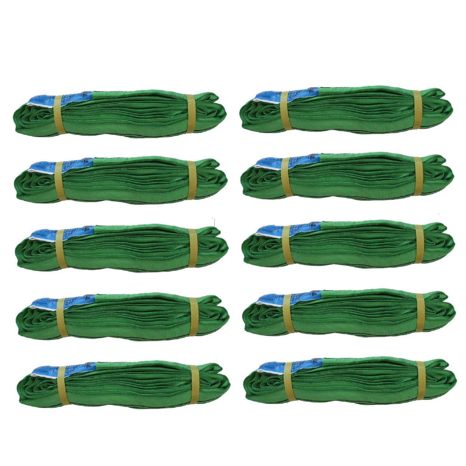 TRUTZHOLM 10x Rundschlinge 2000 kg 2t  2m Umfang Hebeband Grün