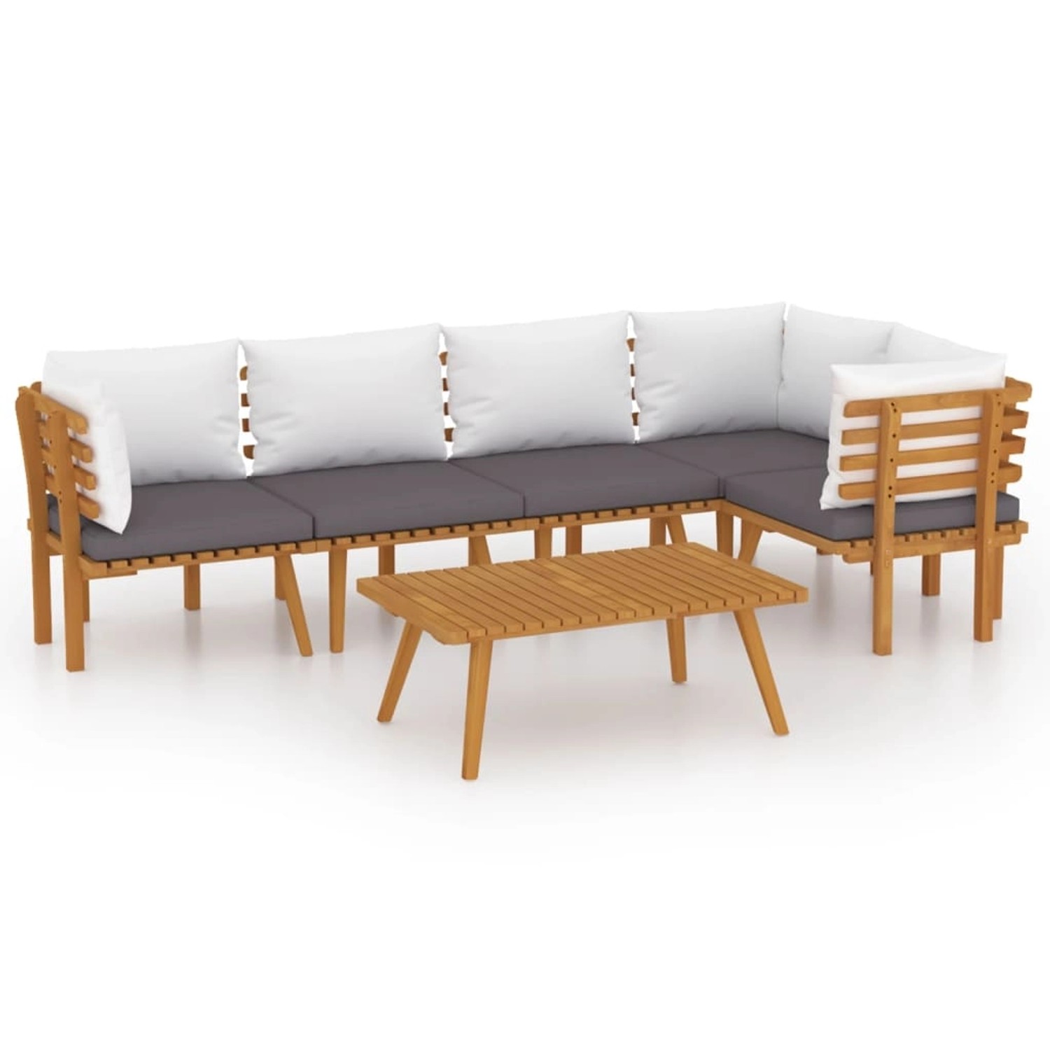 vidaXL 6-tlg Garten-Lounge-Set mit Kissen Massivholz Akazie Modell 21