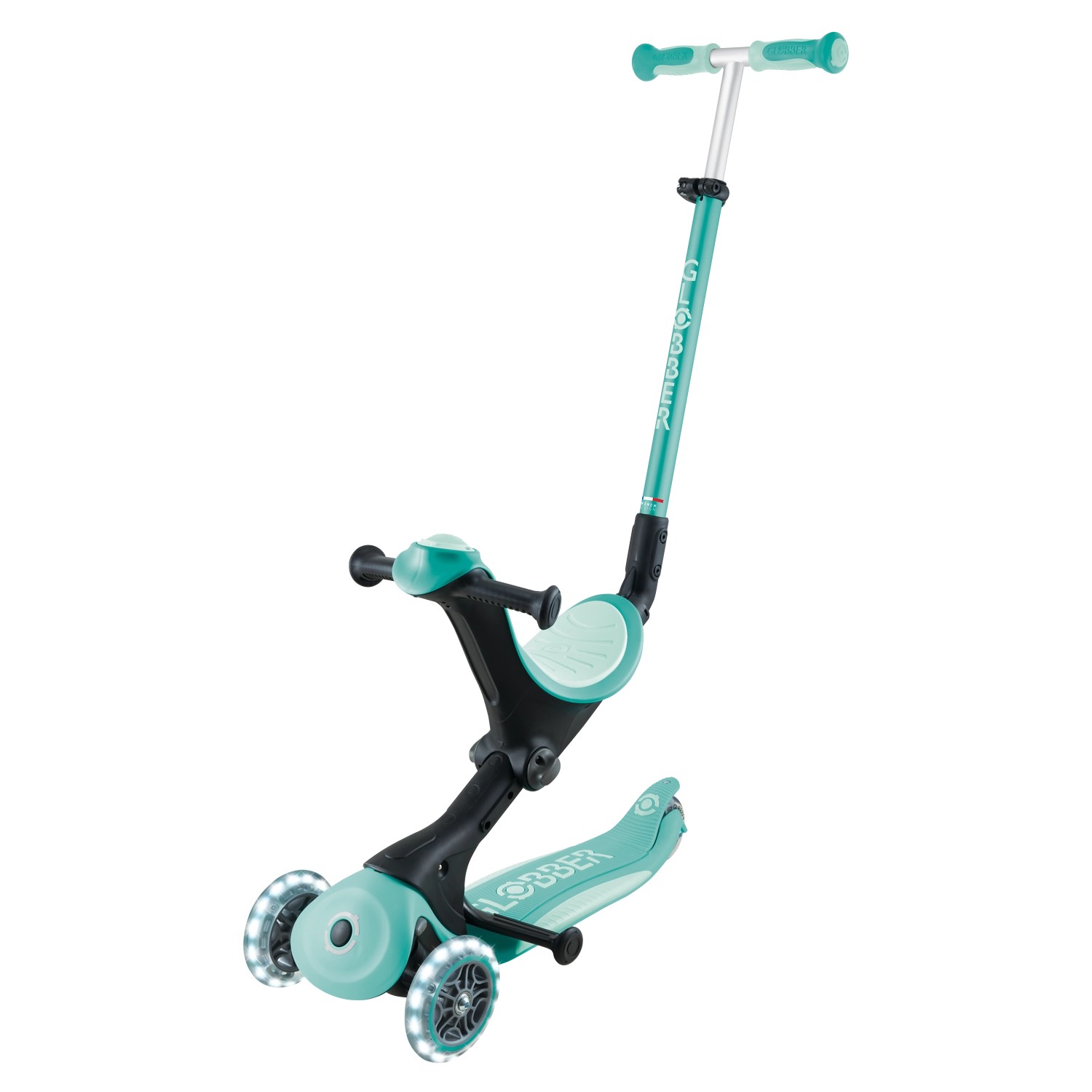 Globber Go-Up Deluxe Lights 3 in 1 Dreirad 120/80 mm ABEC 9 3-Rädrig Höhenv günstig online kaufen