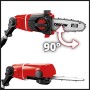 Einhell Hochentaster-Aufsatz für Akku-Heckenschere, Kopf 90° drehbar für Horizontalschnitte.