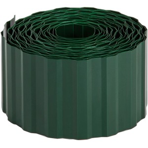 Grüne Rasenkante (9 m x 10 cm) auf Rolle zur Beetbegrenzung und Rasenabgrenzung.