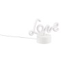 Weiße Reality LED-Tischleuchte Amor mit Schriftzug "Love" für romantische Atmosphäre.
