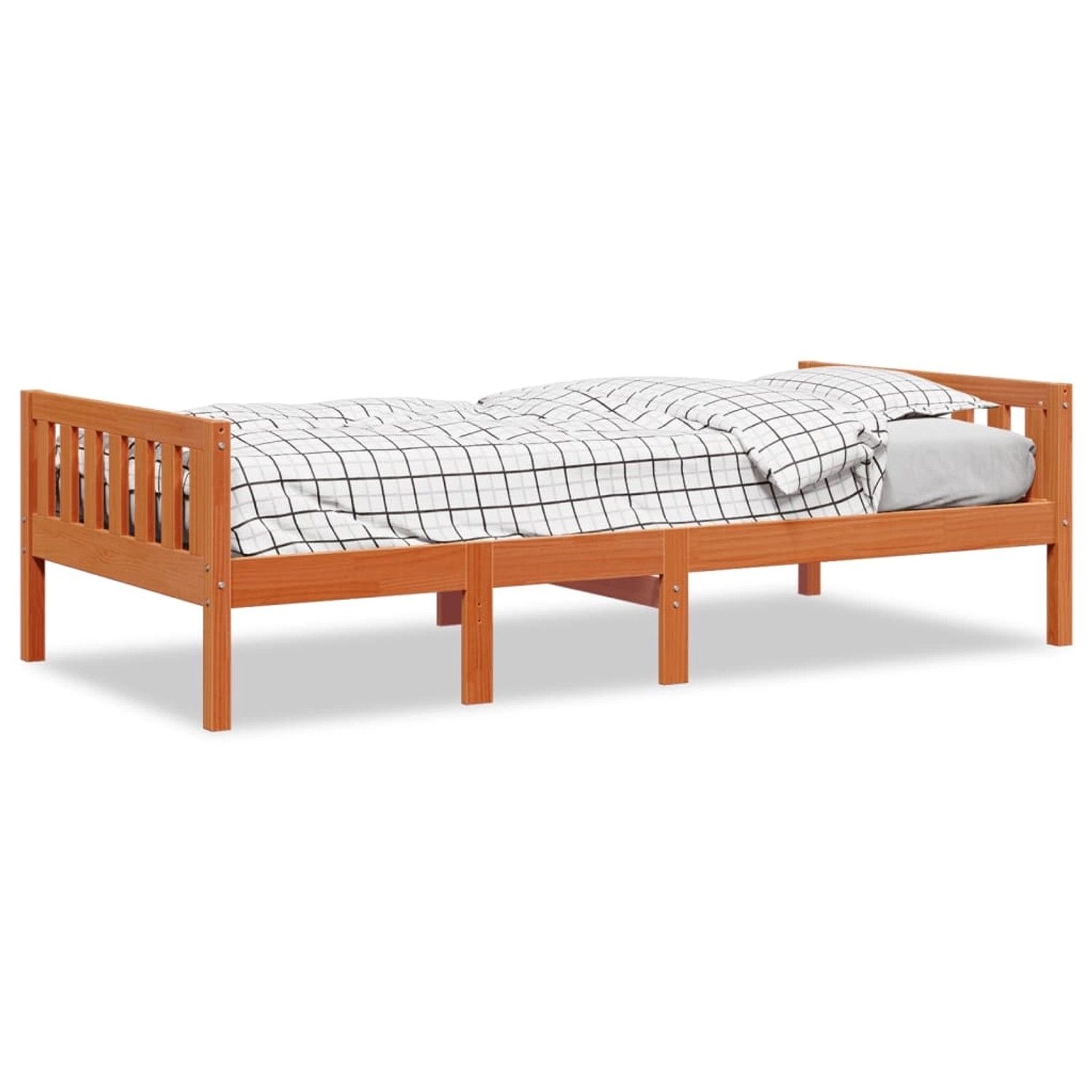 vidaXL Kinderbett ohne Matratze Wachsbraun 75x190 cm Massivholz Kiefer 8550 günstig online kaufen