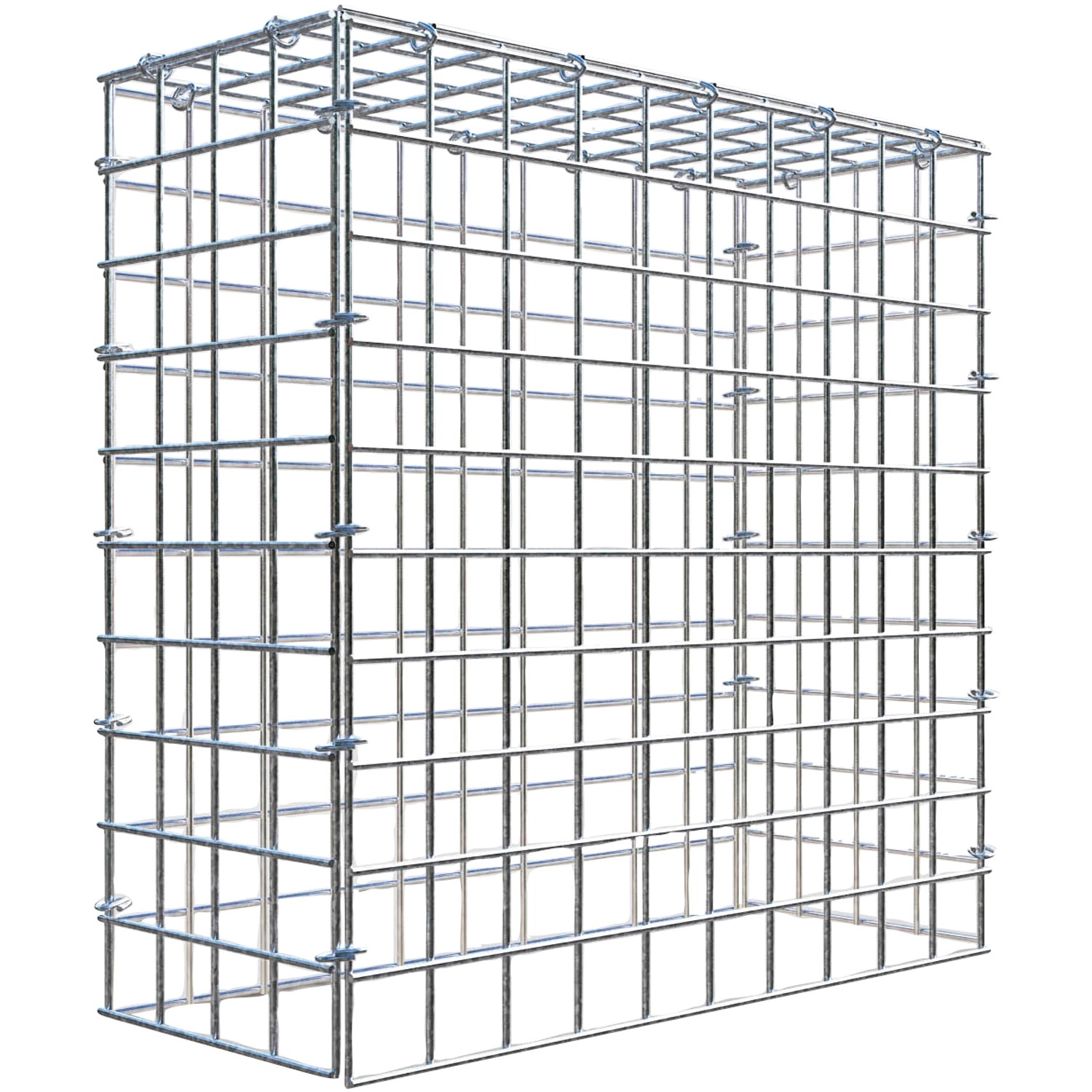 Gabiona C-Ring-Gabione-Anbaukorb Typ 3 50 x 50 x 20 cm Maschenw 5 x 5 cm