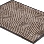 Schmutzfangmatte Manhattan beige-anthrazit, 67x100cm, Streifengitter Design für den Innenbereich.