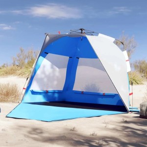 vidaXL Strandzelt 3 Personen Azurblau Quick Release Wasserdicht 4005311