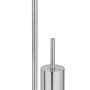 WENKO Stand WC-Garnitur Recco aus satiniertem Edelstahl mit WC-Bürste und Toilettenpapierhalter.