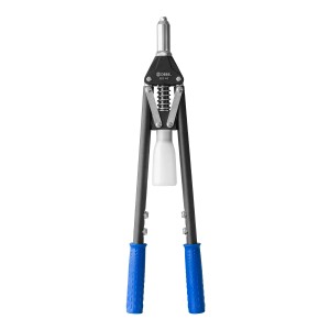 GOEBEL GO-40 Hand-Blindnietzange: Hebelnietgerät für Blindnieten von 3,2 bis 6,4 mm, mit blauen Griffen.