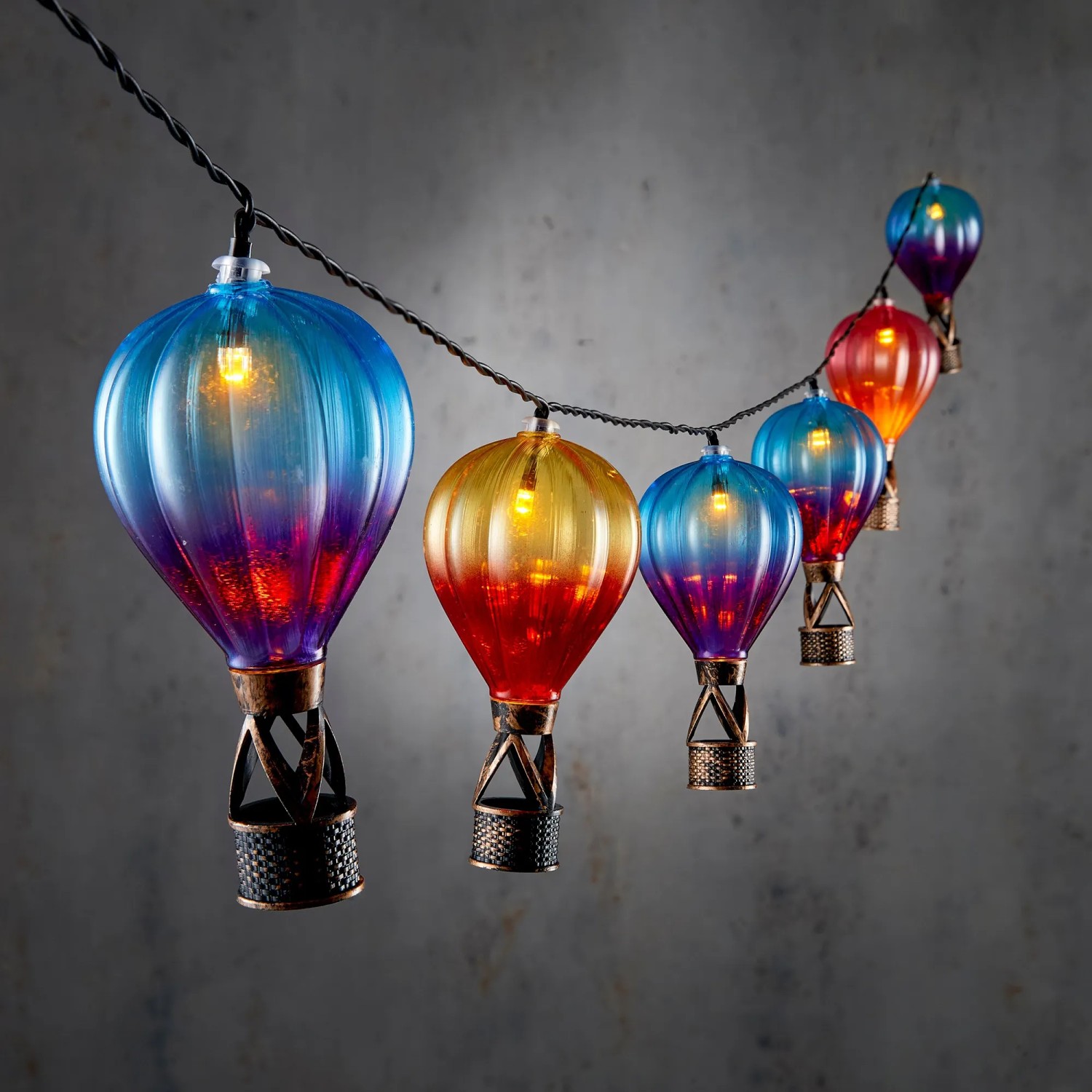 Mica Decorations Solar Kette LED Heißluftballonuftballon Bunt 380 cm kaufen bei OBI