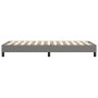 Dunkelgraues vidaXL Boxspringbett (90x200 cm) aus Stoff, ohne Matratze.