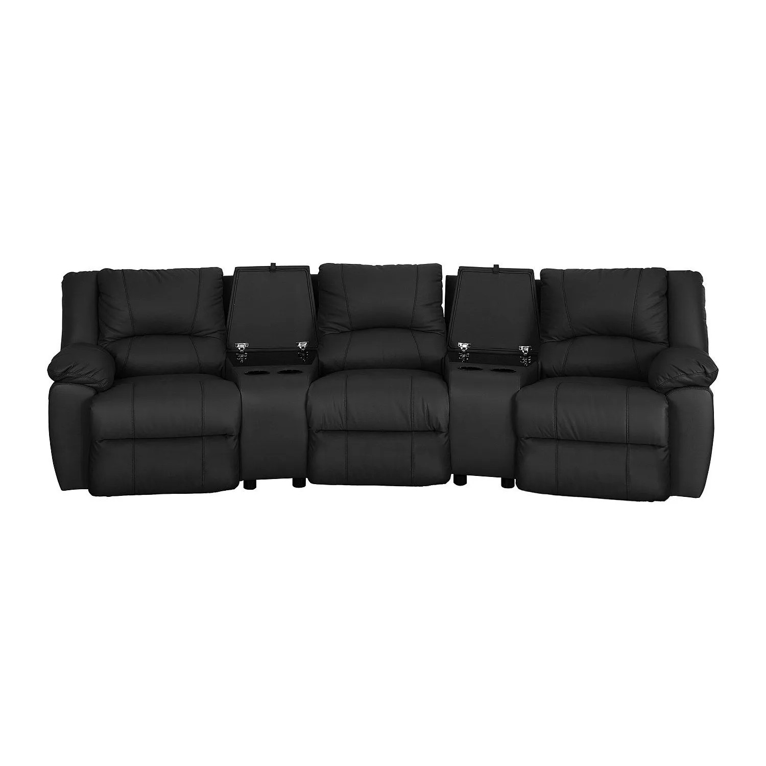 Vente-unique Relaxsofa Aroma Schwarz 308 cm