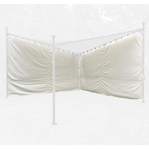 Siena Garden Seitenteile Berlino, 2-teilig, weiß, für Lauben & Pavillons.