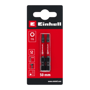 Einhell Impact Bit-Set, 2-teilig, T15, 50 mm. Schraubendreher-Bits für Akkuschrauber.