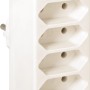 Weißer Euro-Übergangsstecker, 4-fach, für den Innenbereich.