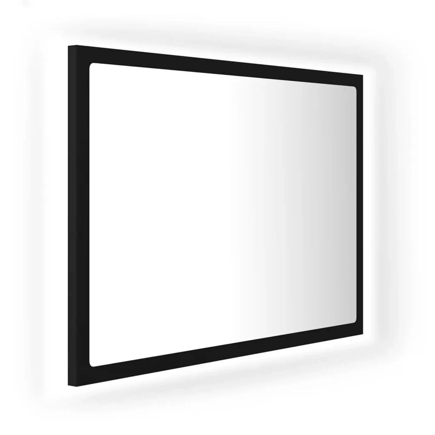 vidaXL LED-Badspiegel Schwarz 60x8,5x37 cm Acryl 804917