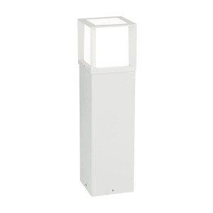 Weiße Orion Pollerleuchte, 60cm hoch, mit E27 Fassung für den Außenbereich.